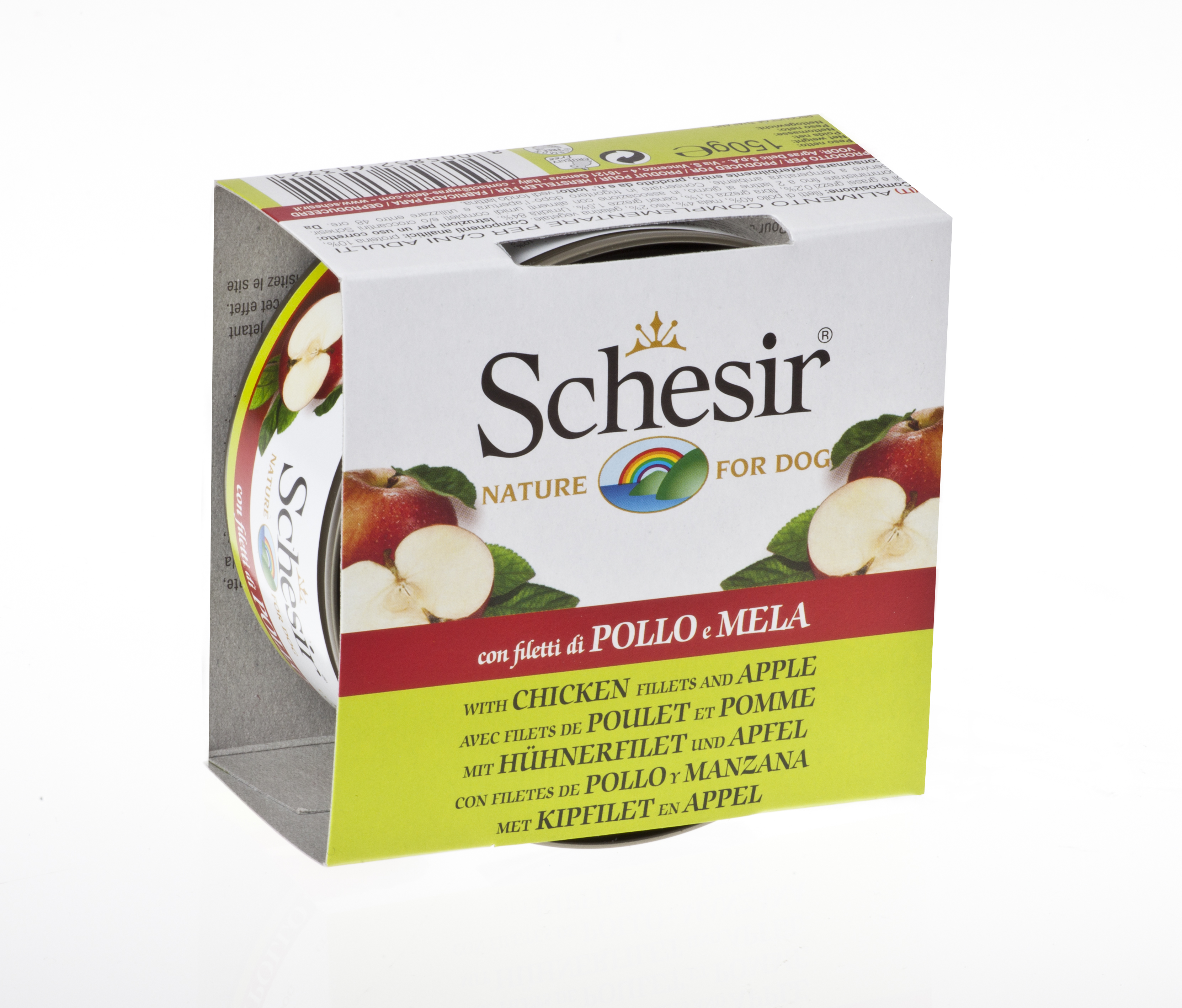 schesir dog pollo mela cibo umido cane