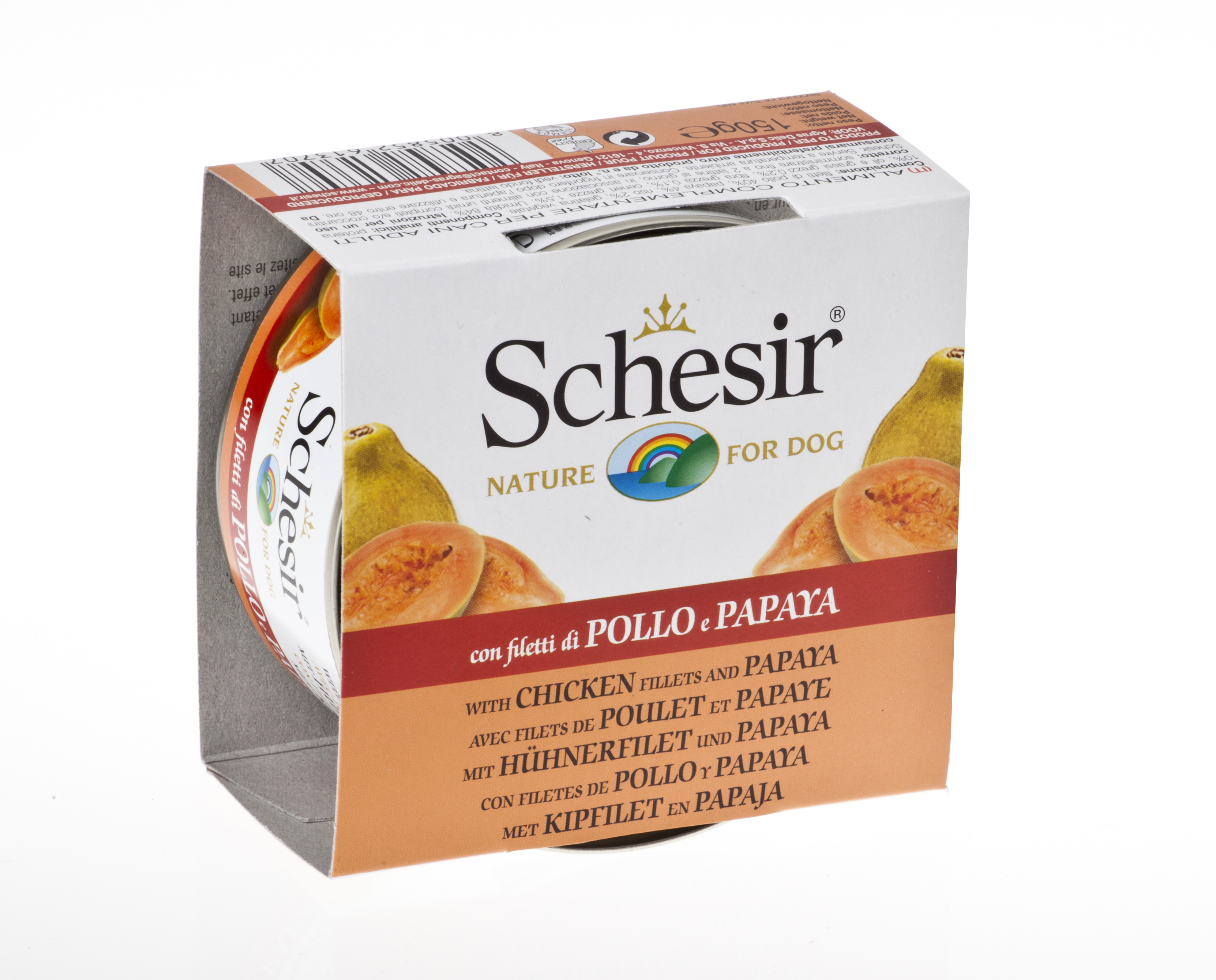 schesir dog pollo papaya cibo umido cane