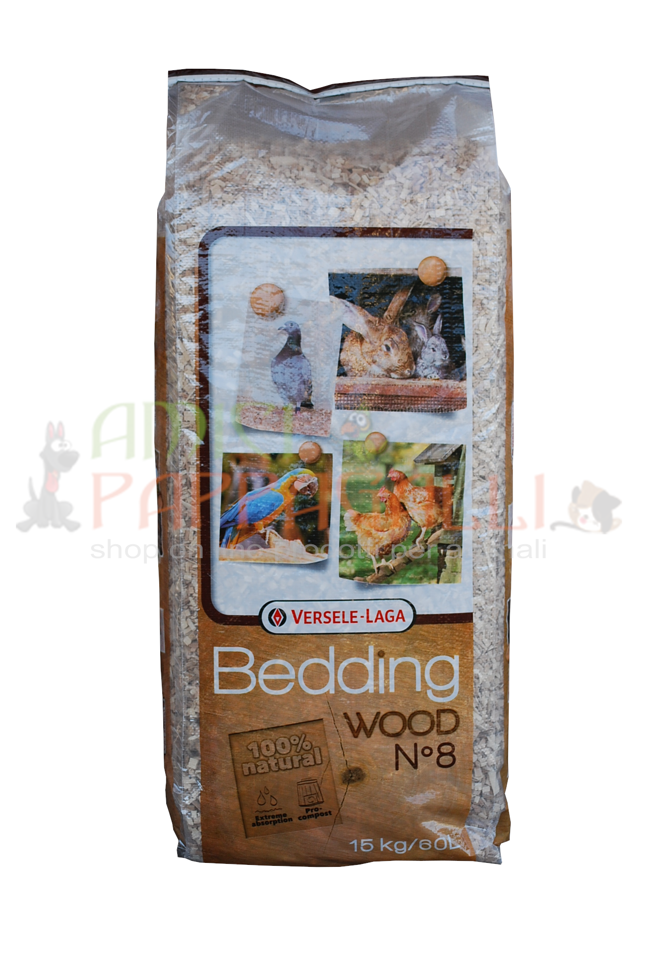 Faggino naturale Beeding wood n.8 - versele laga per base nidi pappagalli e uccelli