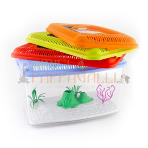 acquario in plastica per pesci rossi con panorama misura media domus molinari