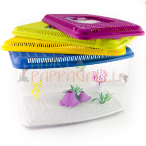 acquario in plastica per pesci rossi con panorama misura large domus molinari