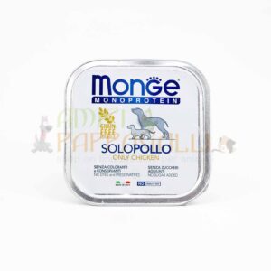 monge monoproteico solo pollo alimento umido per cani