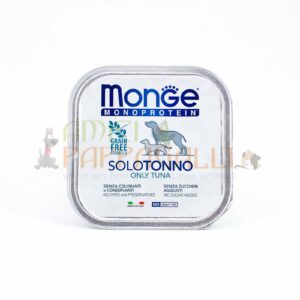 monge monoproteico solo tonno alimento umido per cani
