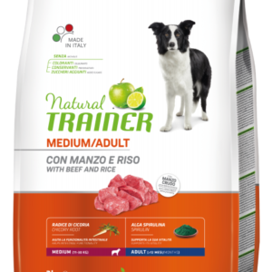 natural trainer medium adult manzo riso cani media taglia