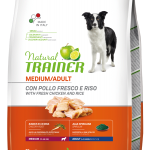 natural trainer medium adult pollo riso cani media taglia