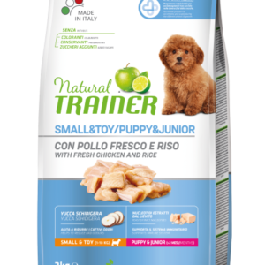 natural trainer small&toy puppy&junior pollo fresco per cani cuccioli di taglia piccola
