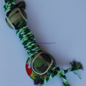 Gioco per cani due palle tennis con corda Gimborn