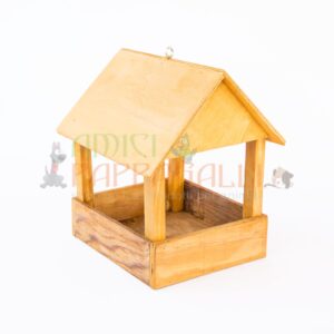 Mangiatoia in legno per uccelli liberi