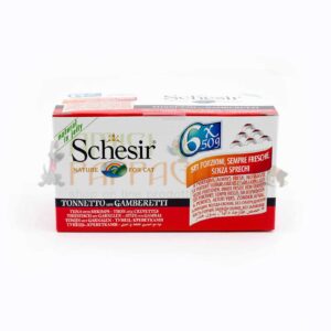 schesir cat tonnetto con gamberetti multipack alimento umido gatti adulti