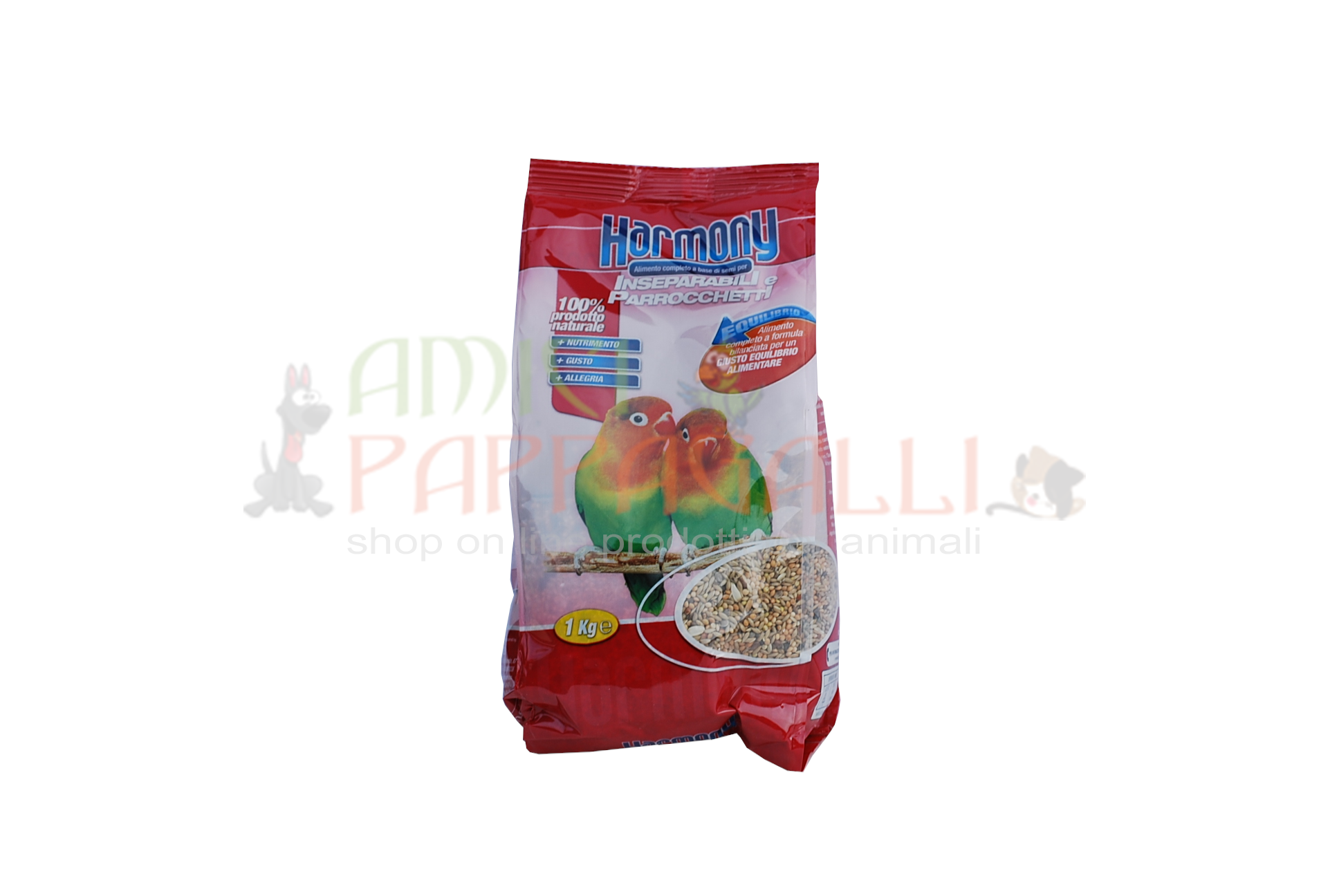 Harmony inseparabili e parrocchetti 1kg miscela selezionata per pappagallini