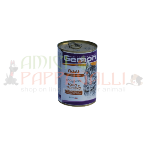 gemon cat adult bocconcini pollo tacchino 415g alimento umido