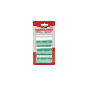 sacchetti di ricambio verdi per feci dei cani camon