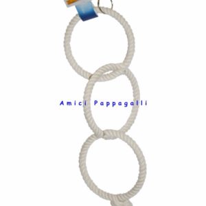 gioco tre anelli per pappagalli, parrocchetti, conuri, ara