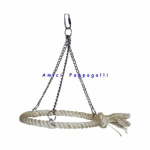 gioco per pappagalli, cocorite con cerchio