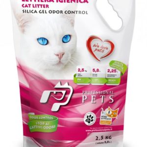 lettiera naturale in gel di silicio professional pets kg2,5