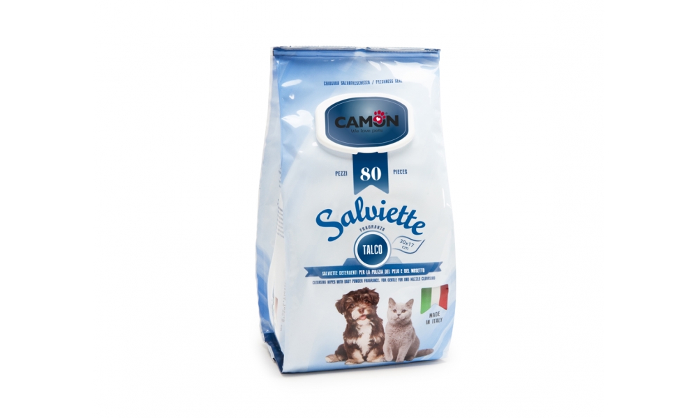 salviette talco maxi formato camon cani