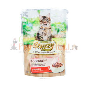 cibo umido gatti stuzzy bocconcini di manzo in jelly