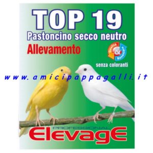 elevage top19 pastone secco per canarini e uccelli