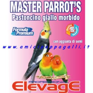 elevage master parrot's pastone per pappagalli, inseparabili, calopsite, parrocchetti