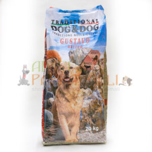 traditional dog&dog gustavo attivo gheda, sono crocchette con manzo e verdure per tutti i cani