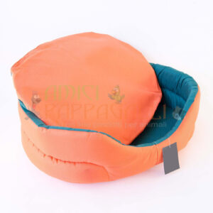 Cuccia ovale “Orange” misura 1-2-3– per gatto e cane con cuscino sfoderabile