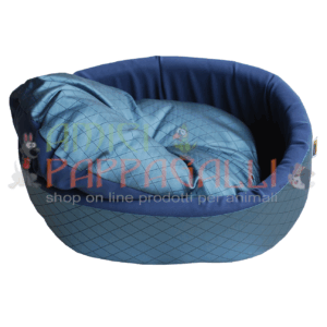 fabotex cuccia ovale per cani e gatti colore celeste misura 2