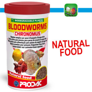Prodac Bloodworms Chironomus il mangime naturale liofilizzato per pesci tropicali di acquario