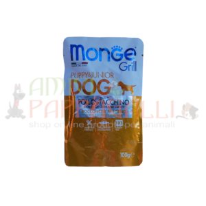 Monge grill pollo e tacchino bocconcini al forno dog 100g