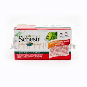Schesir dog x4 pollo manzo