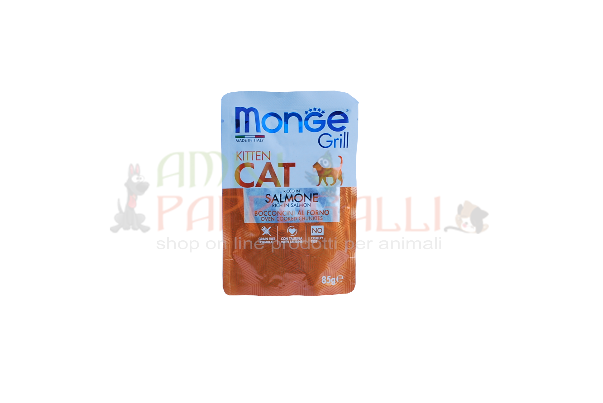 Monge salmone kitten cibo umido gattini