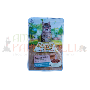 stuzzy pesce bianco bocconcini gatto