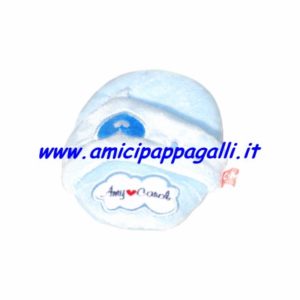 Gioco sonoro in tessuto peluche, camon per tutti i cani cuccioli e di piccola taglia, per addestramento e riporto, ciabattina azzurra