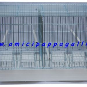 Gabbia cova zincata da 55 cm della ditta Domus Molinari, con la padella e la bandina davanti in plastica per uccelli canarini, cocorite, pappagallini, esotici e tanti altri piccoli volatili