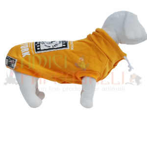 felpa gialla pile per cani new york