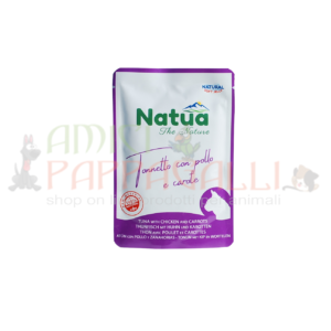 natua tonnetto con pollo e carote alimento umido per gatto adulto
