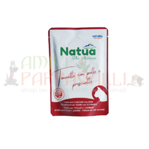 natua tonnetto con pollo e prosciutto cibo umido per gatti adulti