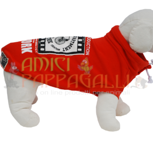 new york felpa rossa per cani