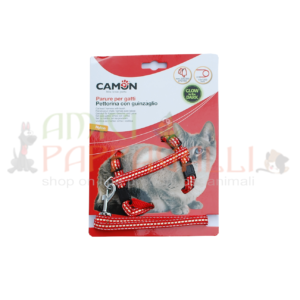 pettorina per gatto con guinzaglio si illumina al buio